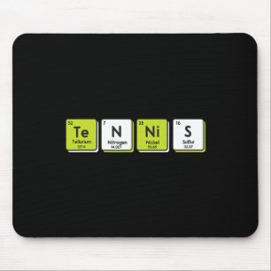 Tennis Periodic Table Elements Sport Funny Player  Mouse Pad