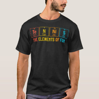 Tennis Periodic Table Of Elements Funny Chemistry T-Shirt
