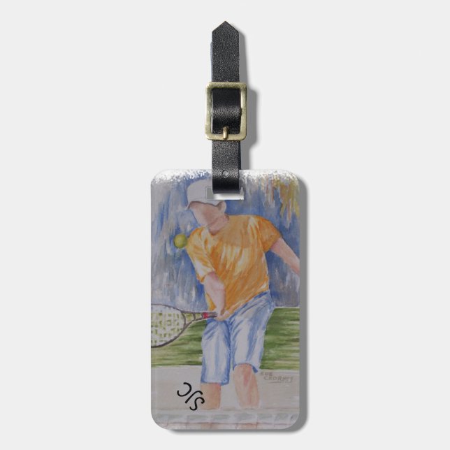 TENNIS PERSONALIZED LUGGAGE TAG (Front Vertical)