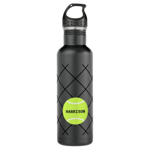 Tennis Personalized Modern Name Stainless Stainless Steel Water Bottle