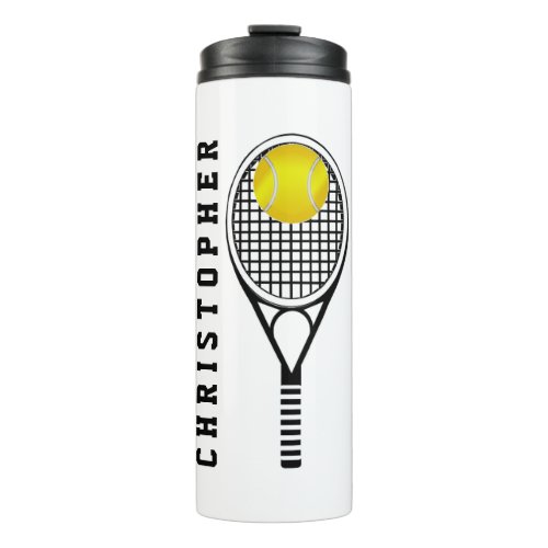 Tennis Personalized Name or Monogram Thermal Tumbler