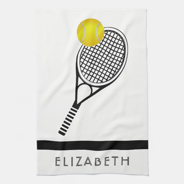 Tennis Personalized Name or Monogram Towel (Vertical)