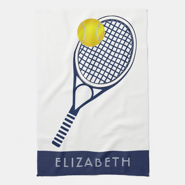 Tennis Personalized Name or Monogram Towel (Vertical)