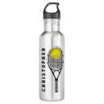 Tennis Personalized Name Or Monogram Water Bottle at Zazzle