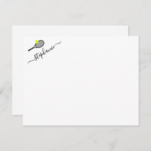 Tennis Personalized Note Card
