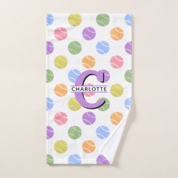 Tennis Personalized Sports Hand Towel by ebbies at Zazzle
