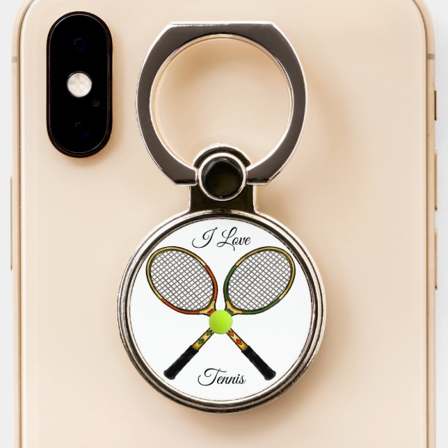 Tennis Phone Ring Holder & Stand (Close Up)