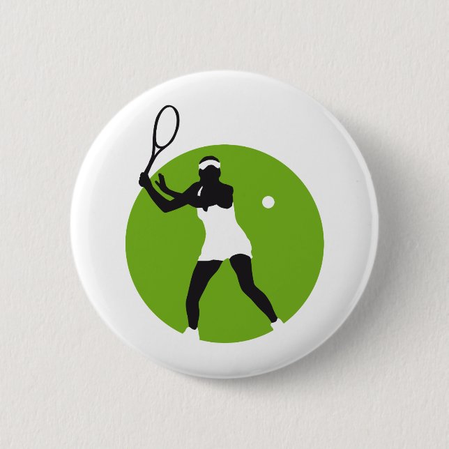 tennis pinback button (Front)