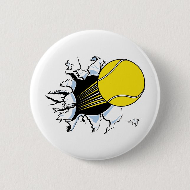 Tennis Pinback Button (Front)