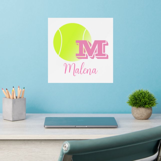 Tennis Pink Girl Wall Decal (Home Office 2)