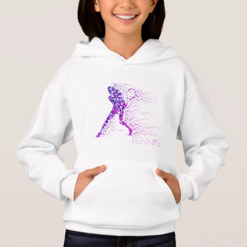 Tennis Pink Pixels Hoodie