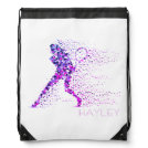 Tennis Pink Purple Pixel Modern Girly Personalized Drawstring Bag Tennis Pink Purple Pixel Modern Girly Personalized Drawstring Bag