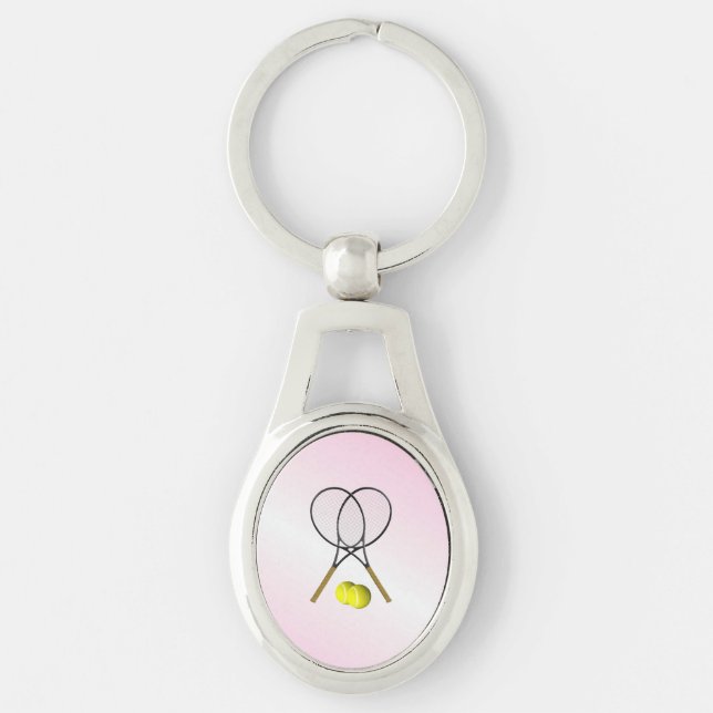 Tennis Pink Sports Keychain (Front)