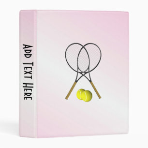 Tennis Pink Sports Mini Binder