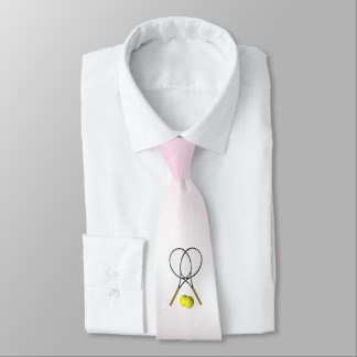 Tennis Pink Sports Neck Tie