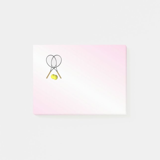 Tennis Pink Sports Post-it Notes (Front)