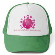 Tennis Play for Breast Cancer Awareness Hat