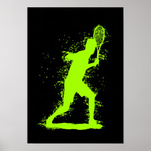 Tennis Player - Abstract Watercolor Art Poster