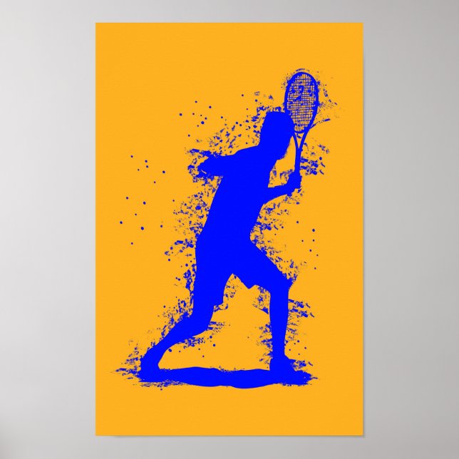 Tennis Player - Abstract Watercolor Art Poster (Front)