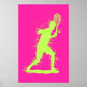 Tennis Player - Abstract Watercolor Art Poster