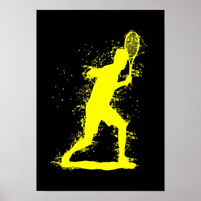 Tennis Player - Abstract Watercolor Art Poster (Front)