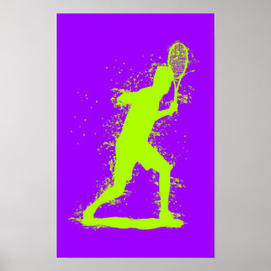 Tennis Player - Abstract Watercolor Art Poster