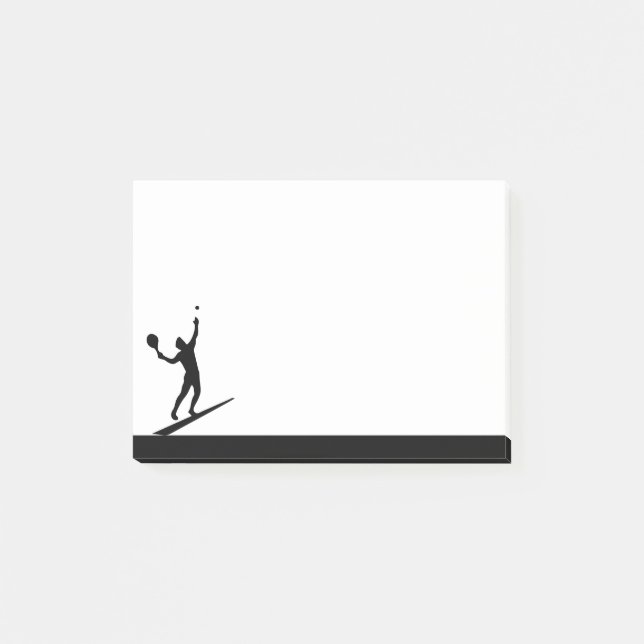 Tennis Player Athlete Sport Silhouette Post-it Notes (Front)