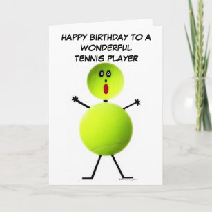 Tennis Birthday Cards | Zazzle