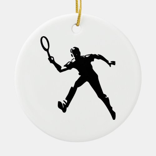 Tennis Player Ceramic Ornament