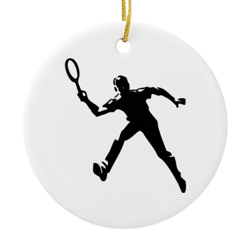 Tennis Player Ceramic Ornament