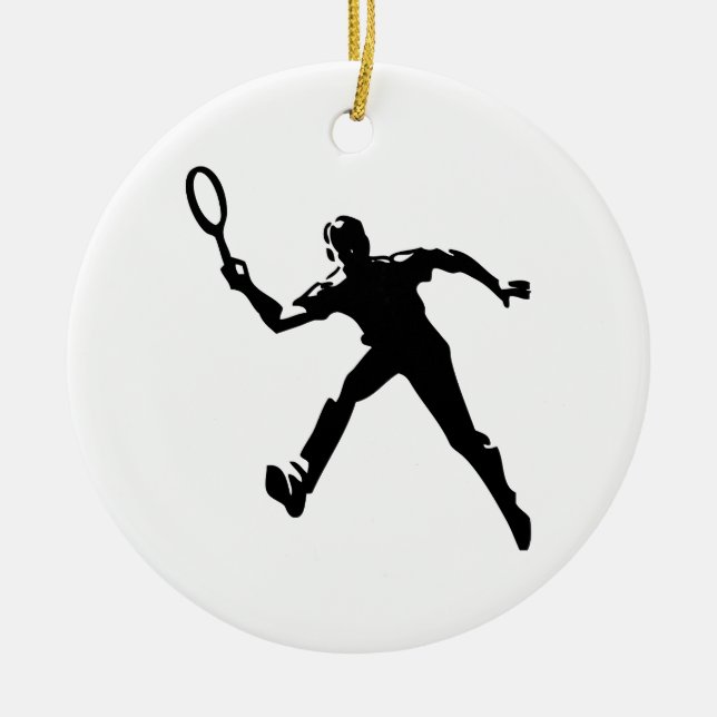 Tennis Player Ceramic Ornament (Front)