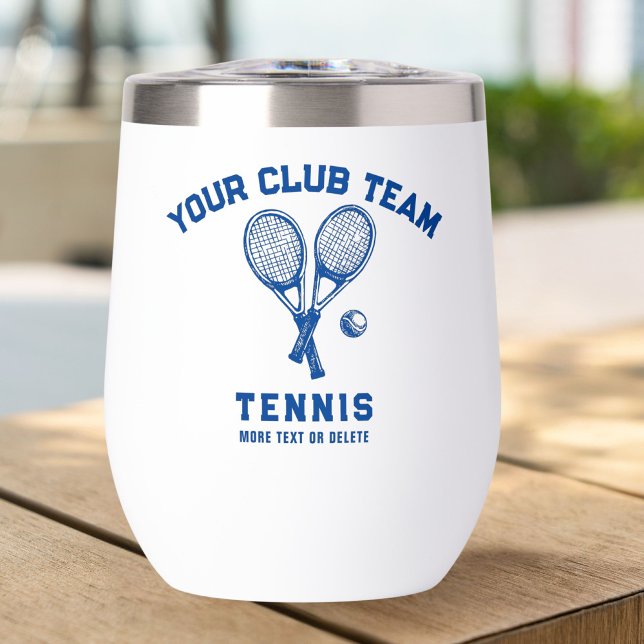 Tennis Player Club Team Name Personalized Thermal Wine Tumbler (Creator Uploaded)