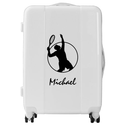 Tennis Player Coach Athlete Serving Personalized  Luggage