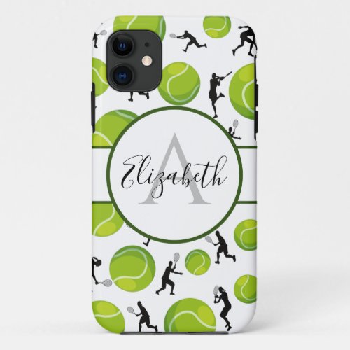 Tennis Player Coach Personalized Add Your Name  iPhone 11 Case