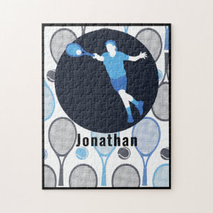 Tennis Player Coach Personalized Your Name Sport Jigsaw Puzzle
