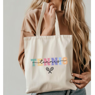 Tennis Player Colorful  Tote Bag