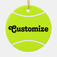 Tennis Player Custom Name/Text Christmas Ornament