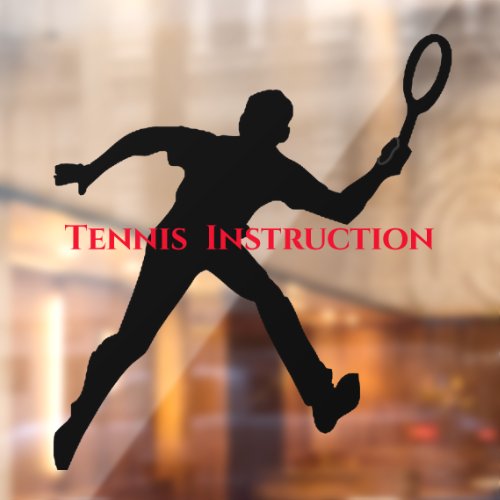 Tennis Player Design Window Cling