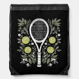 Tennis Player Drawstring Bag