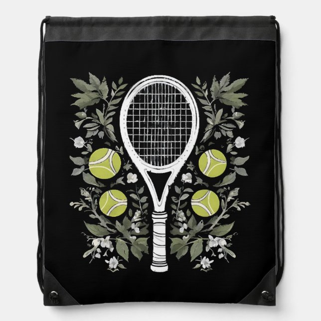 Tennis Player Drawstring Bag (Front)