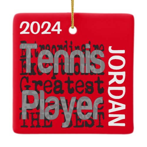 Tennis Player Extraordinaire CUSTOM Ceramic Ornament