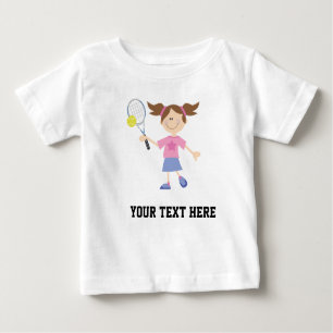 Tennis Player (Future) Personalized Baby T-Shirt