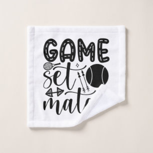 Tennis Player   Game Set Match Wash Cloth