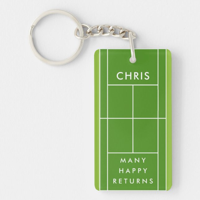 Tennis Player Gift  Keychain (Front)