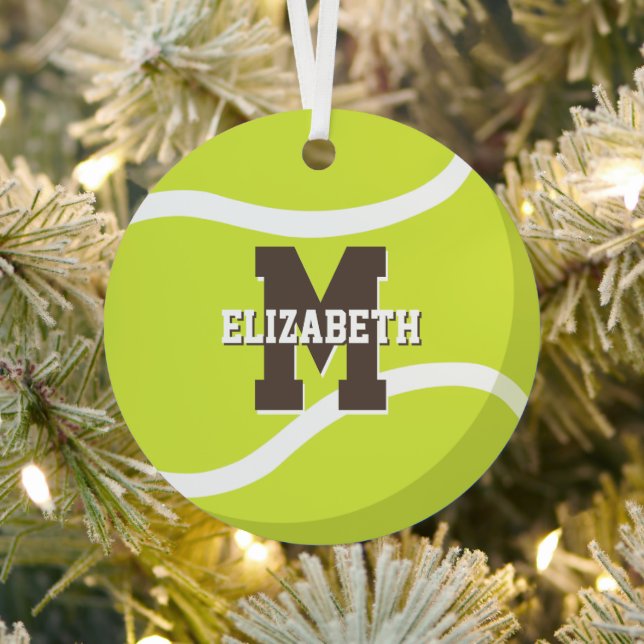 tennis player gifts girls boys personalized metal ornament (Insitu)