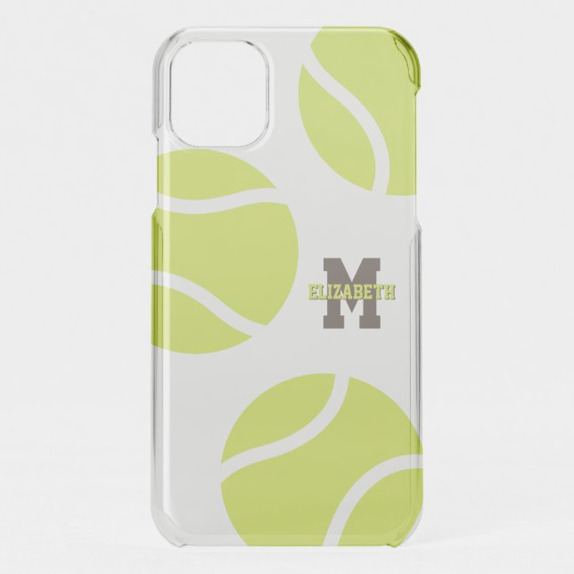 tennis player gifts girls monogrammed uncommon iPhone case (Back)