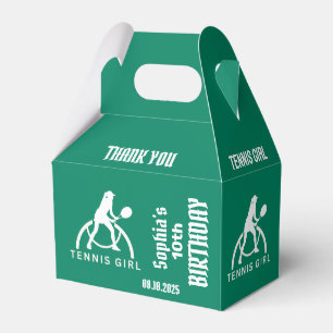 Tennis Player Girl, Birthday Girl Favor Box