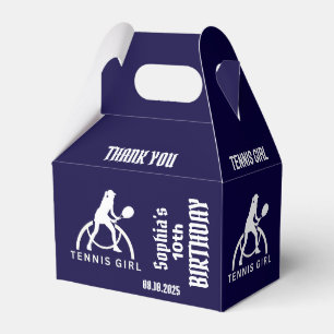 Tennis Player Girl, Birthday Girl Favor Box