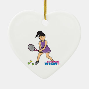 Tennis Player Girl - Medium Ceramic Ornament