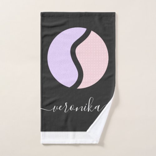 Tennis Player Girl Name Pink Ball Cute Calligraphy Hand Towel